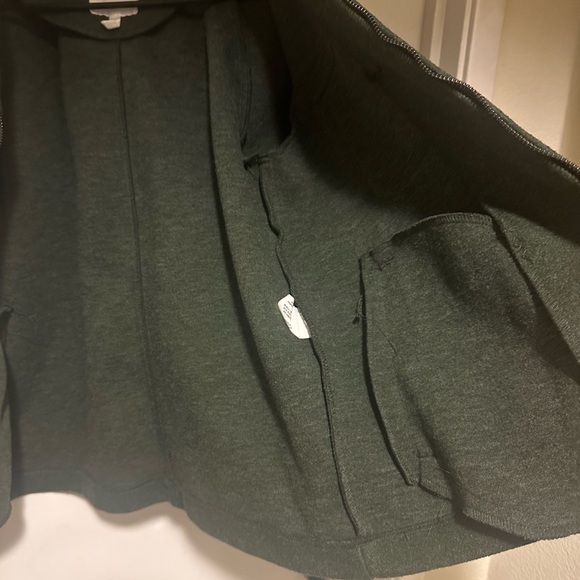 Avec Les Filles Green Double Knit Shirt Jacket womens Large ANTHROPOLOGIE - Picture 10 of 16